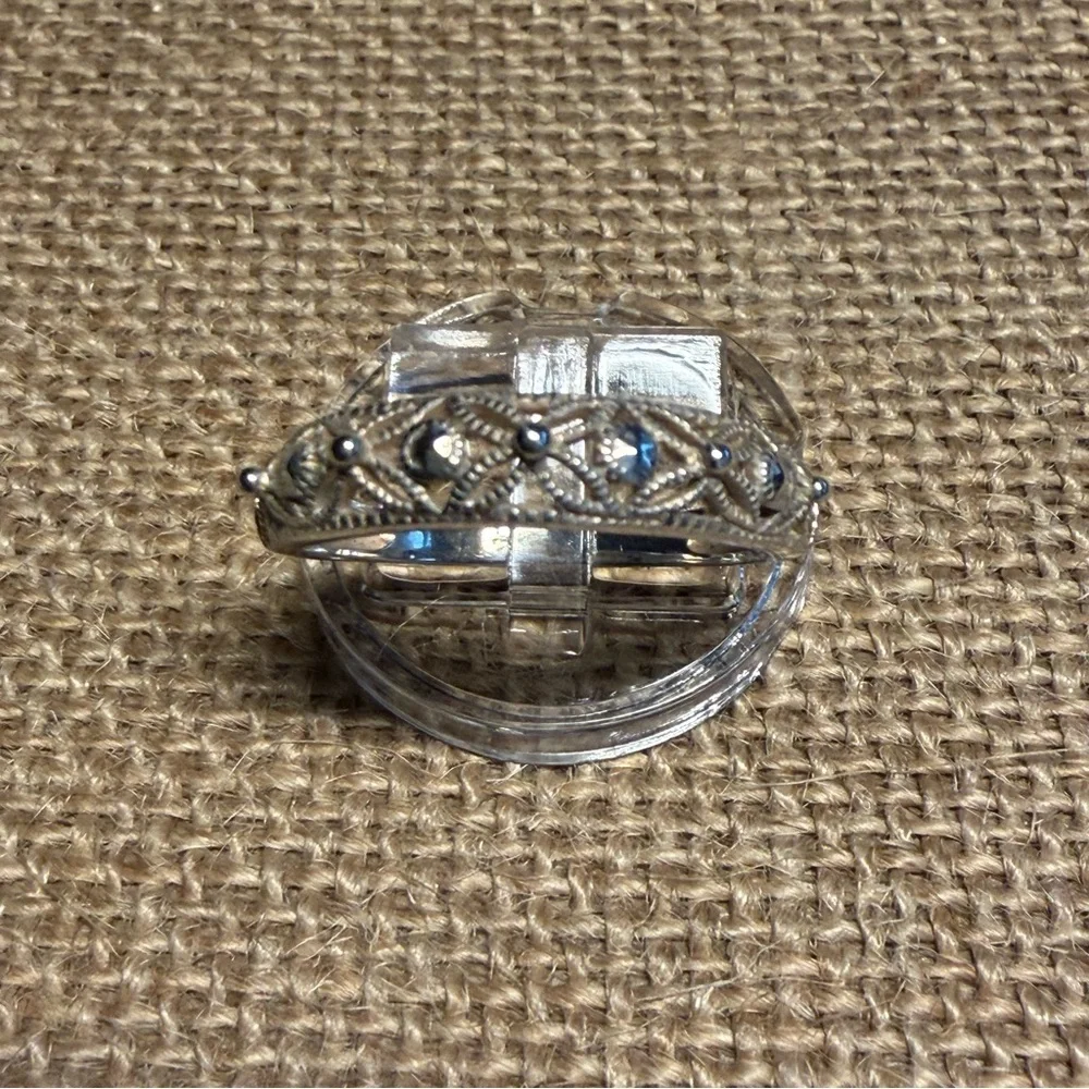 Sterling Silver Filigree Ring Size 10.5